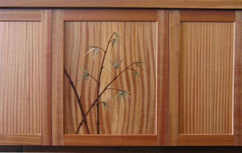 Bamboo Motif Cabinet Detail